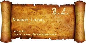 Neuman Lajos névjegykártya